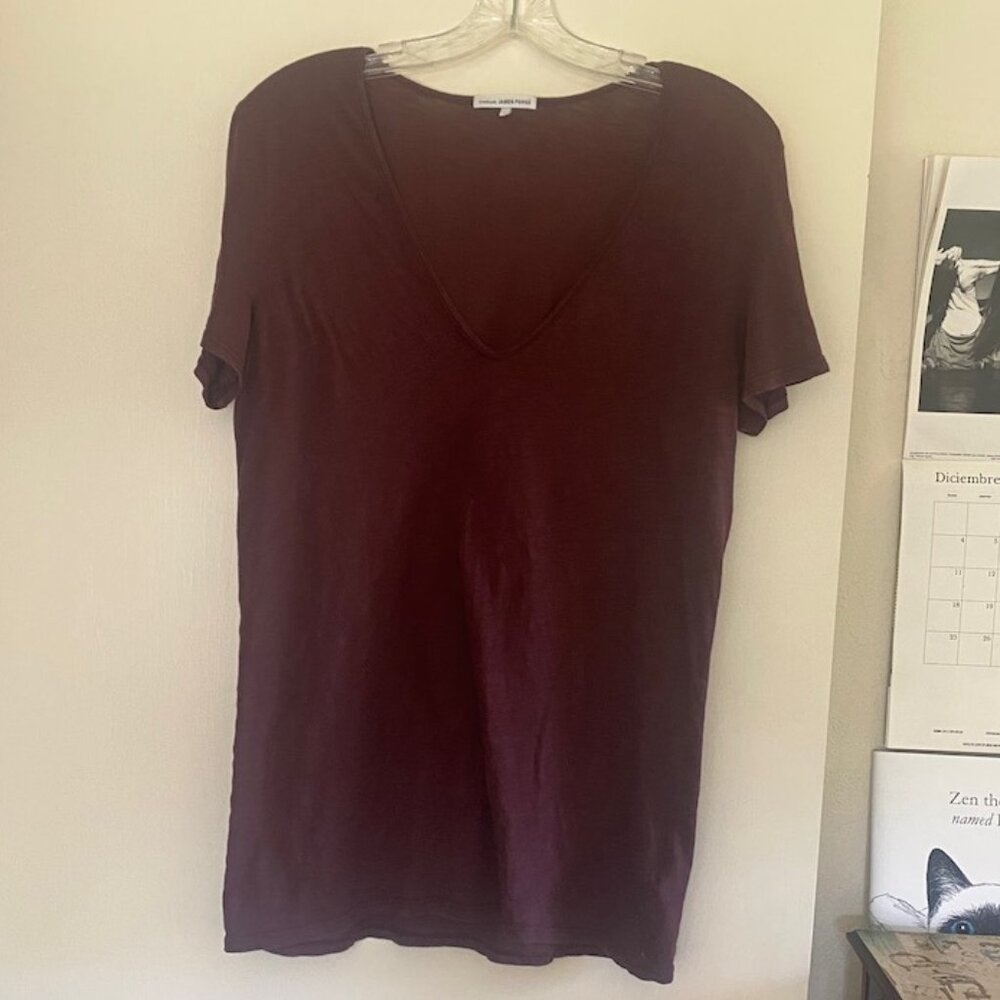 James Perse V Neck Tee, Size 3